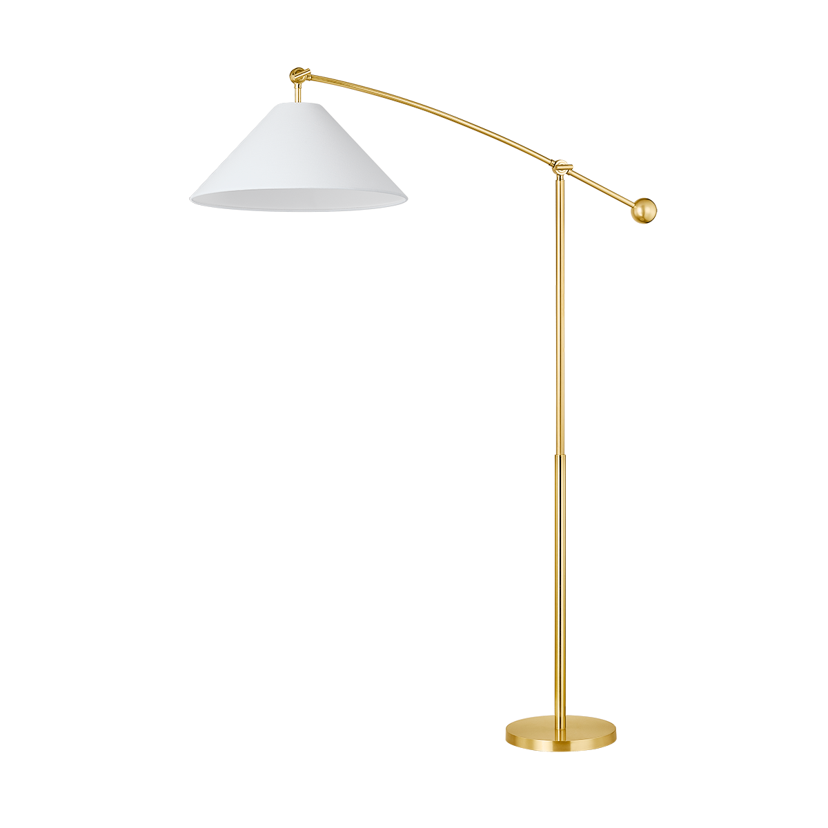 BIRDIE Floor Lamp in AGED BRASS Finish