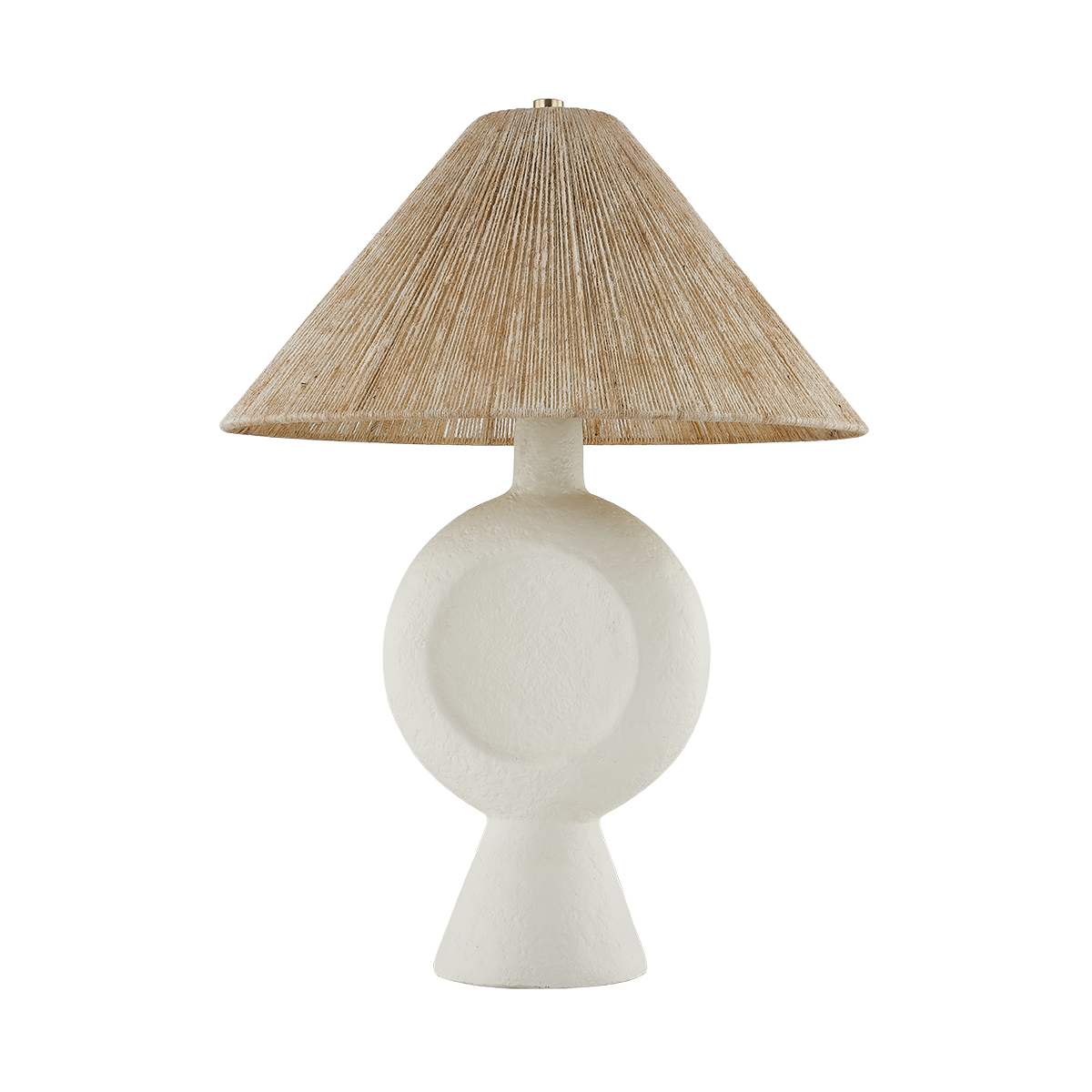 CENTELLA Table Lamp in AGED BRASS/WHITE PLASTER Finish