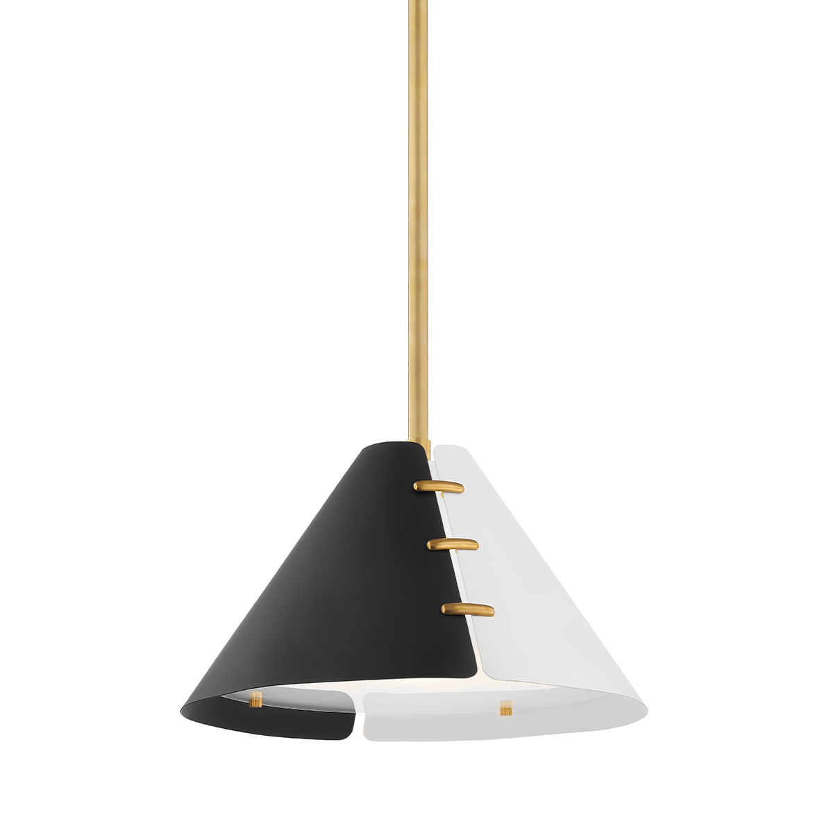 Split Pendant with Aged Brass Finish