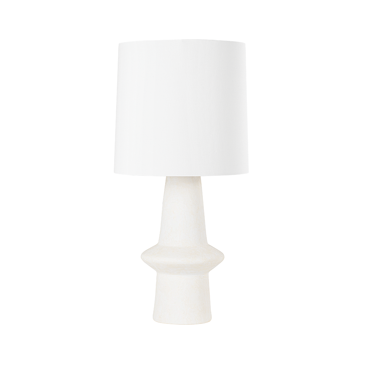 RAMAPO Table Lamp with AGED BRASS/PALE FLAX CERAMIC Finish