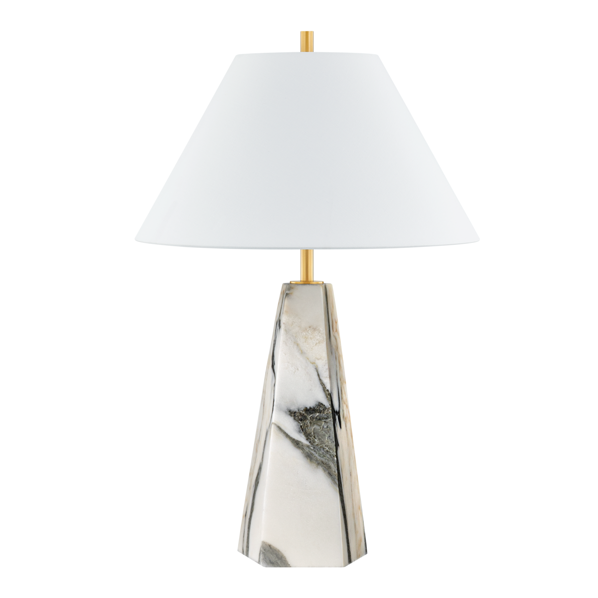 BENICIA Table Lamp with Aged Brass Finish
