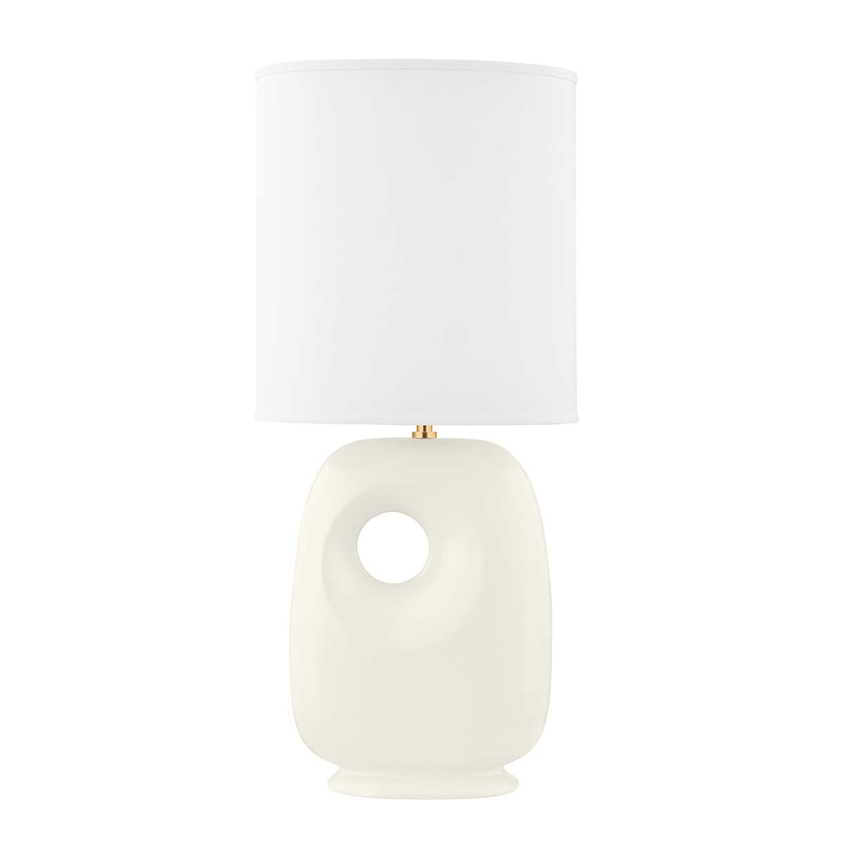 Harbor Park Table Lamp with AGED BRASS/SATIN IVORY Finish