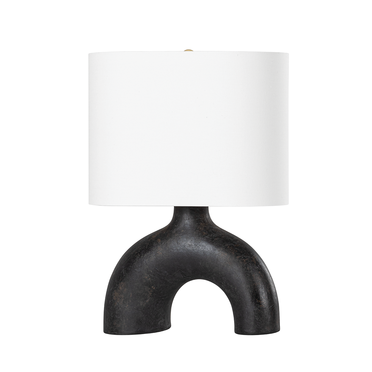 VALHALLA Table Lamp with AGED BRASS/EARTH CHARCOAL CERAMIC Finish