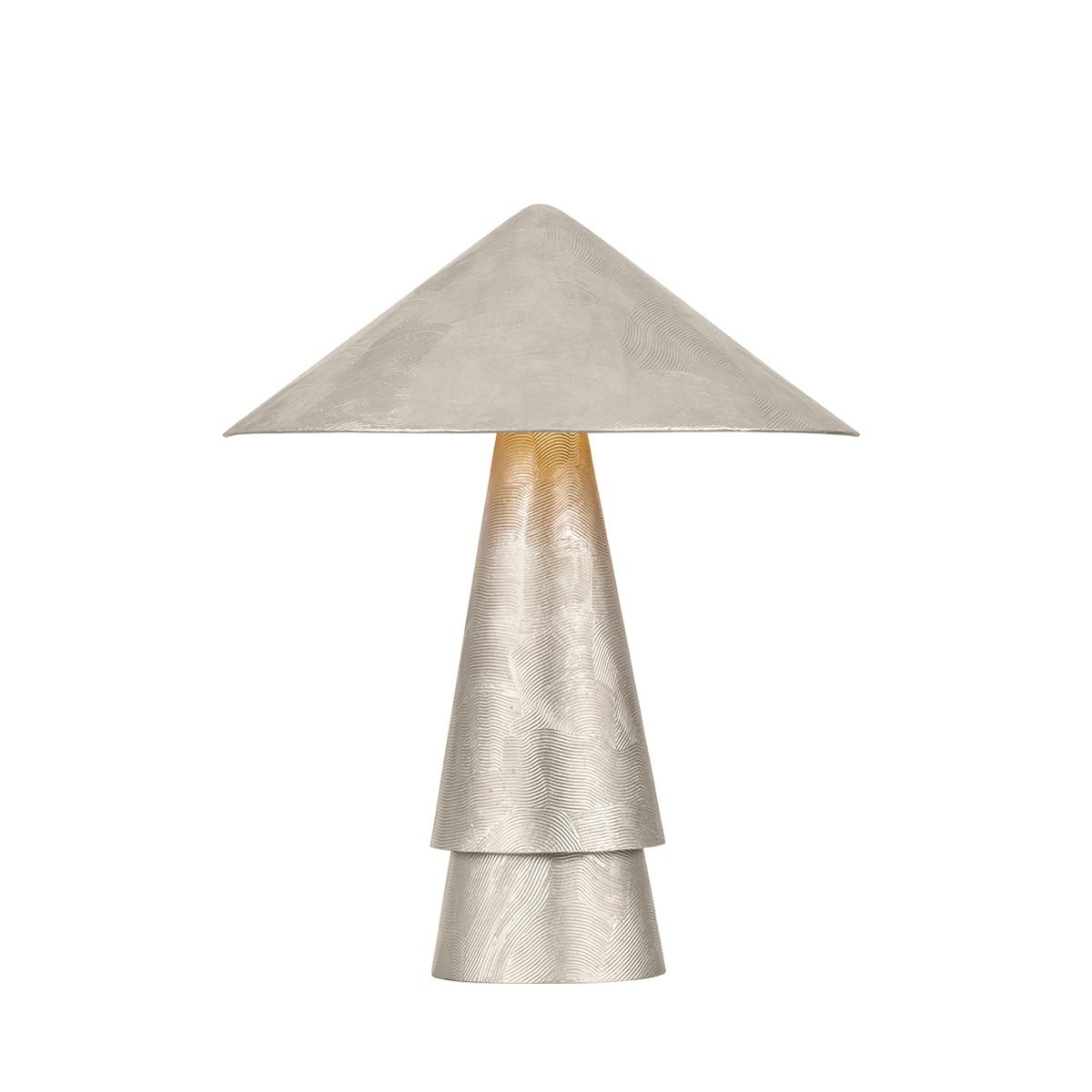 FOXTON Table Lamp with WARM SILVER LEAF Finish