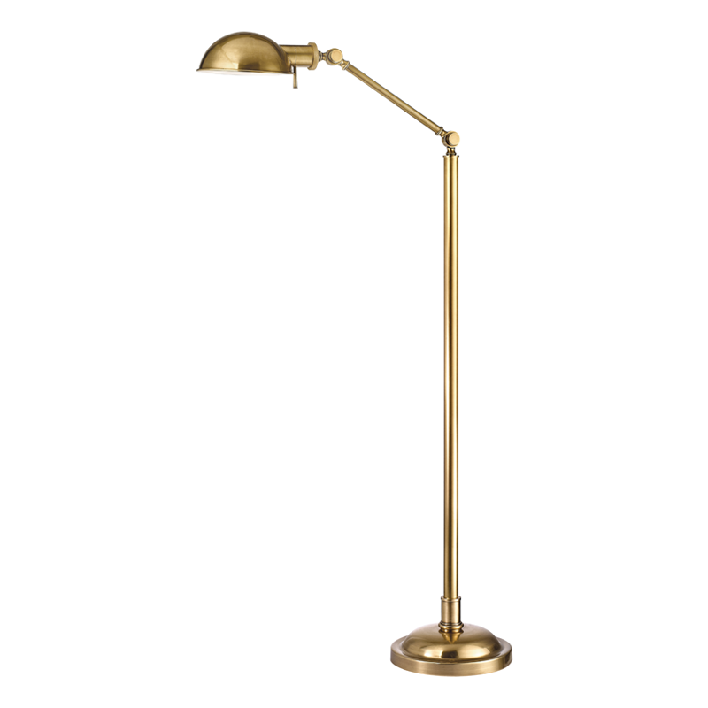 Girard Floor Lamp with Vintage Brass Finish