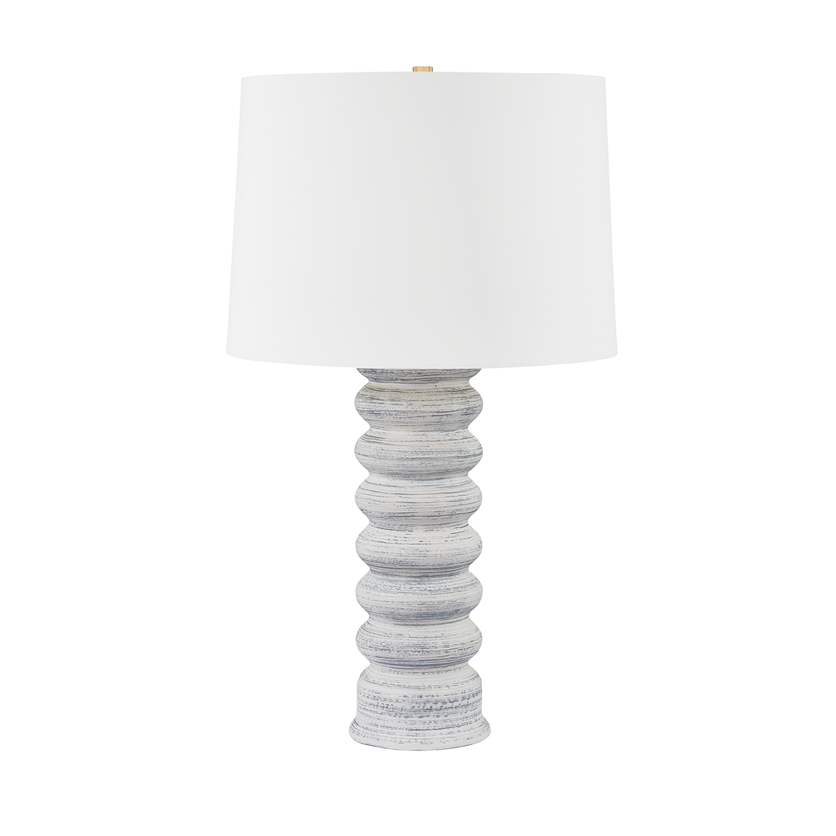 HARWINTON Table Lamp with Aged Brass/Ceramic Grey White Finish