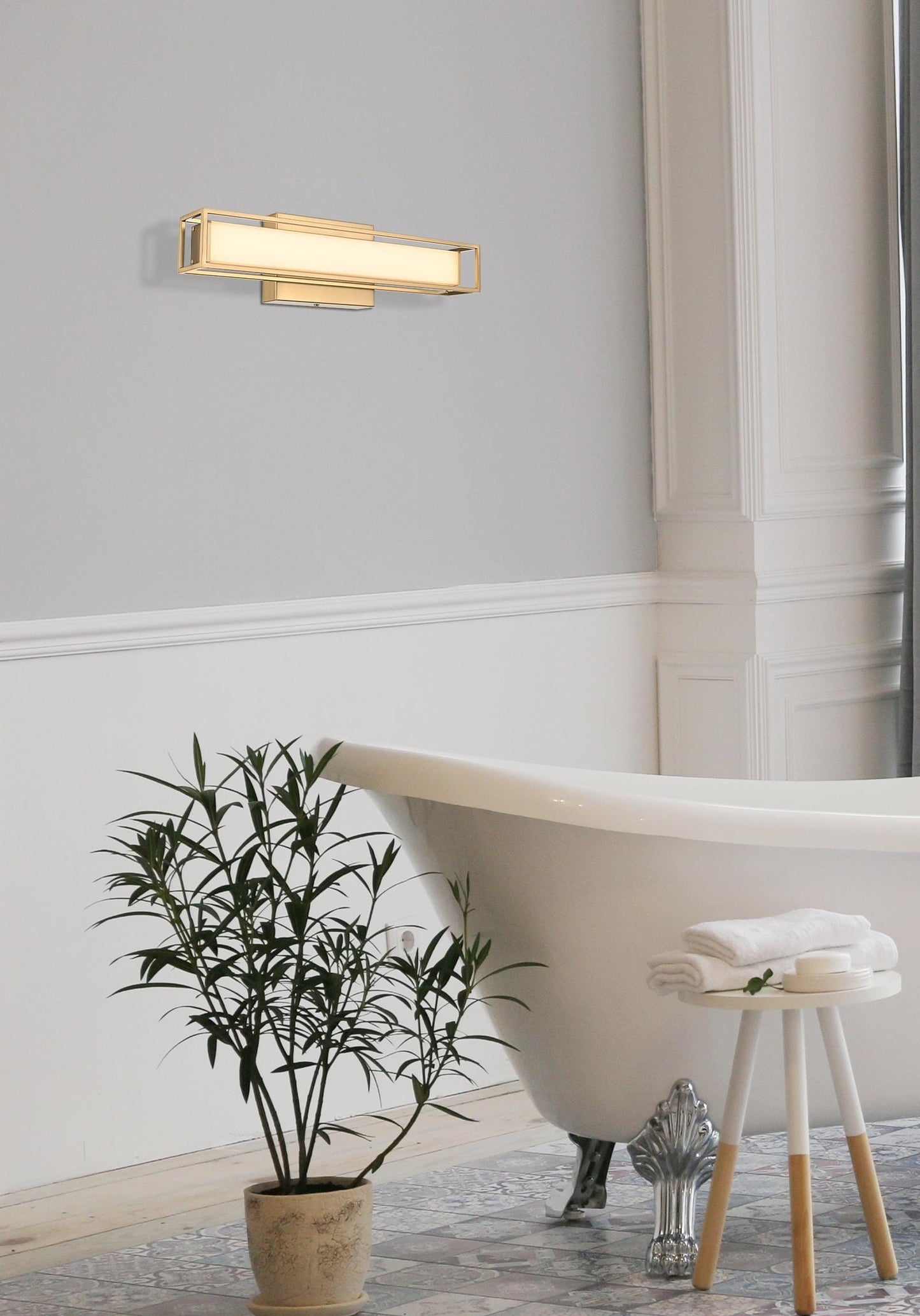Aden 16 inch LED Wall Sconce in Satin Gold