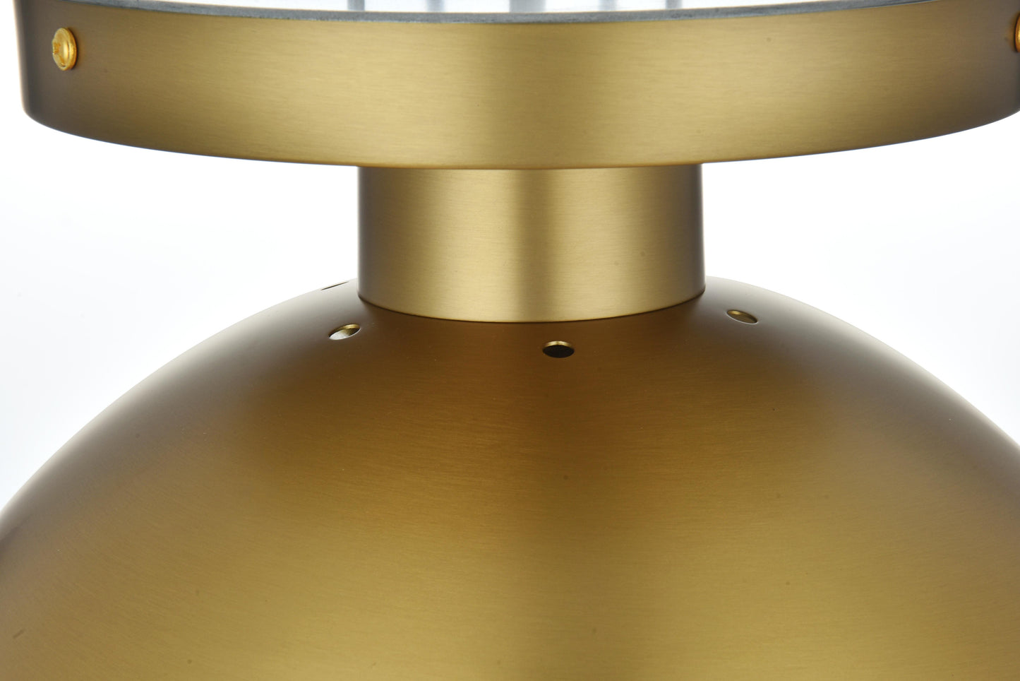 Eclipse 12 Inch Flush Mount Frosted White Shade in Satin Gold