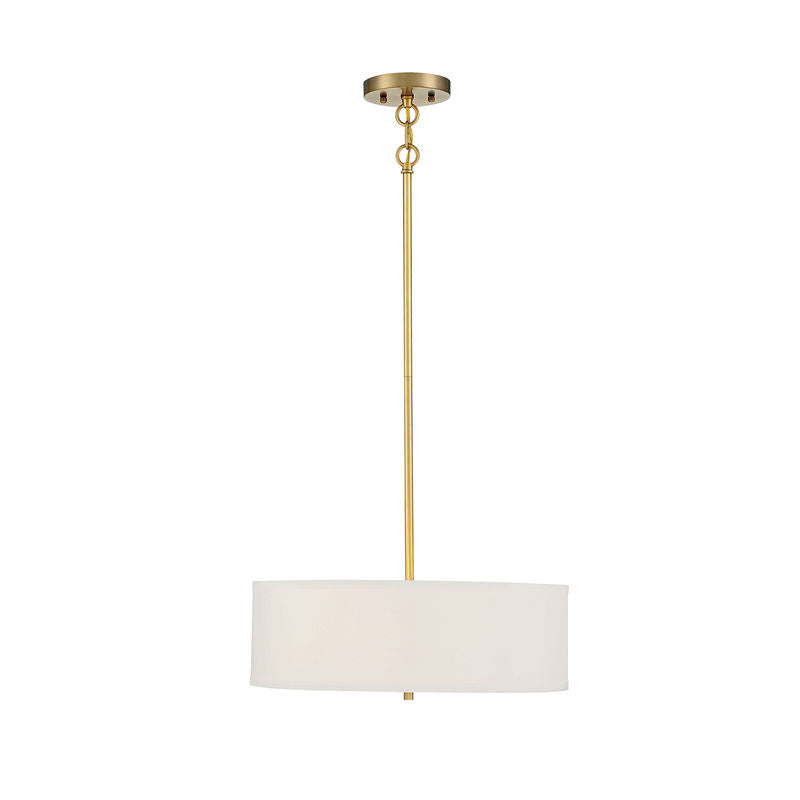 3-Light Pendant in Warm Brass Warm Brass