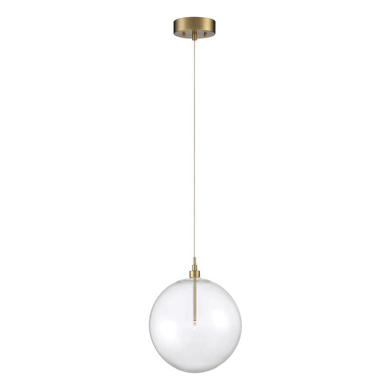 1-Light Pendant in Natural Brass Natural Brass