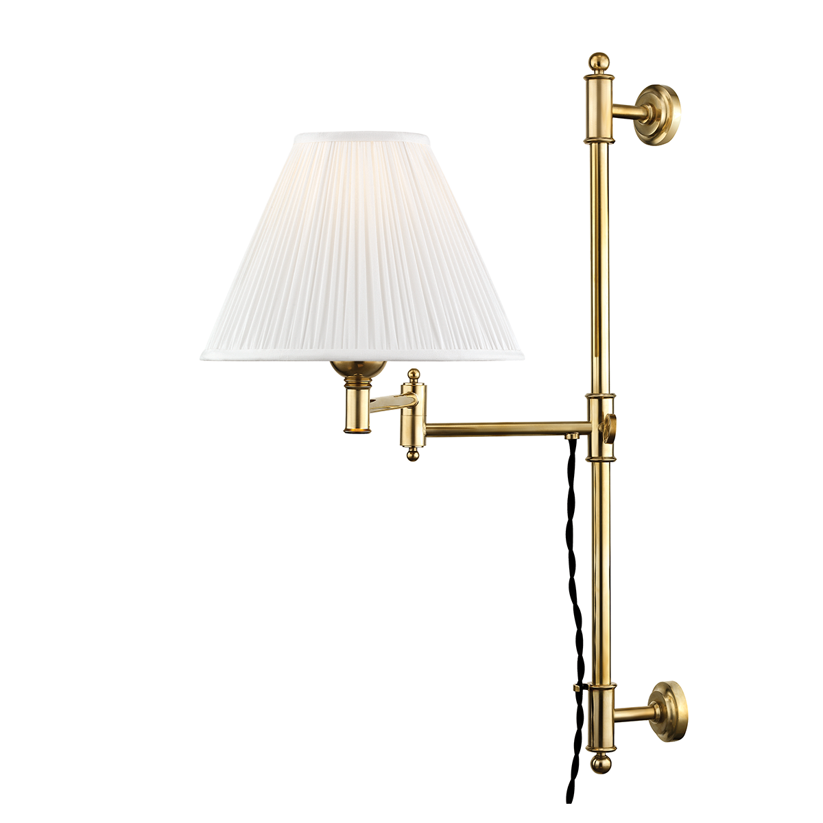 Classic No.1 Plug-in Sconce with Aged Brass Finish