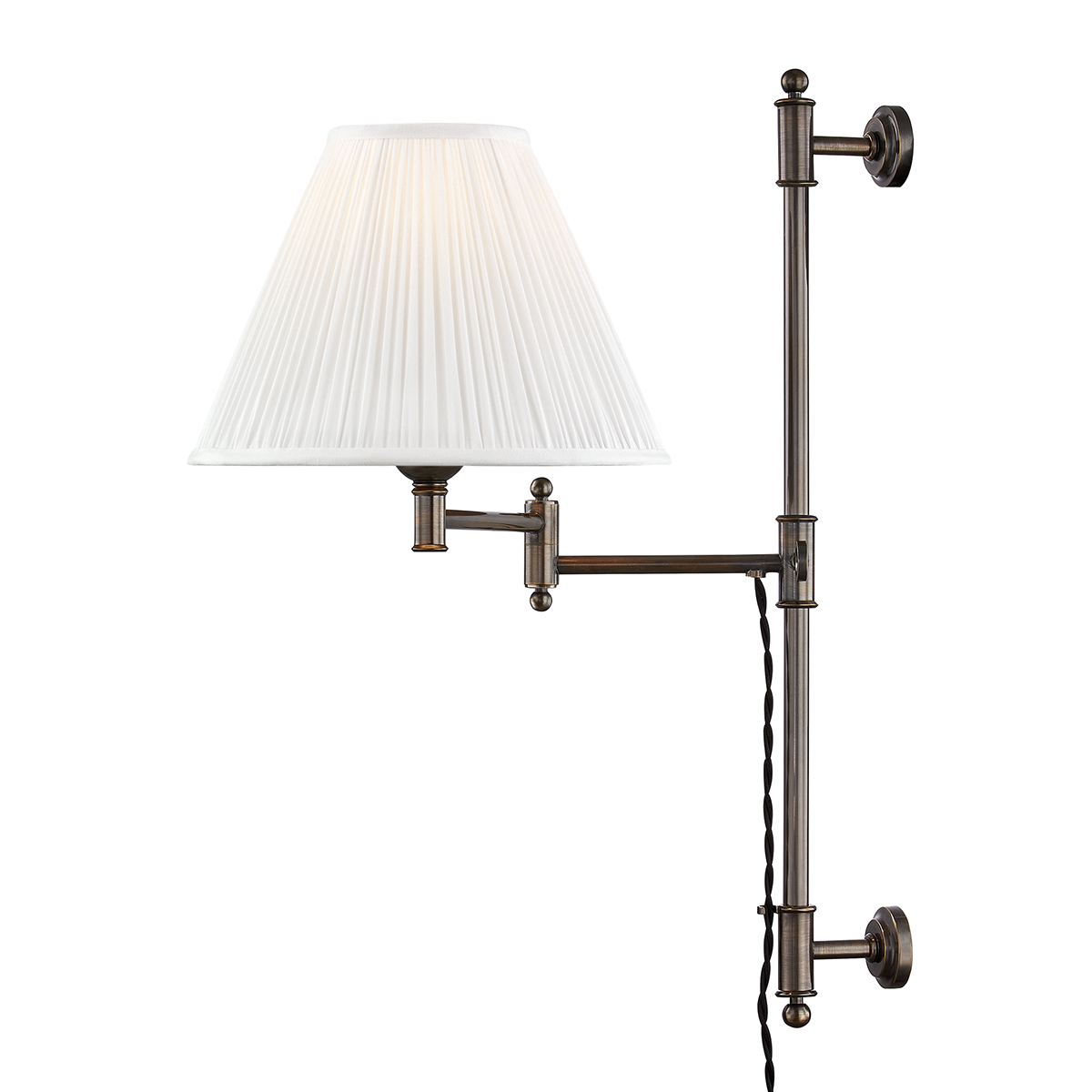 Classic No.1 Plug-in Sconce with Distressed Bronze Finish