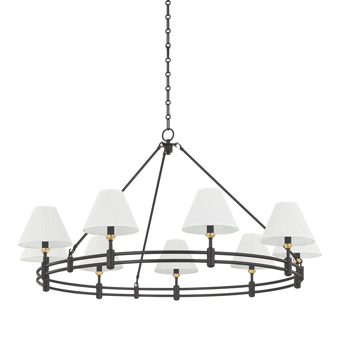 Howard Chandelier with AGED BRASS/DISTRESSED BRONZE Finish