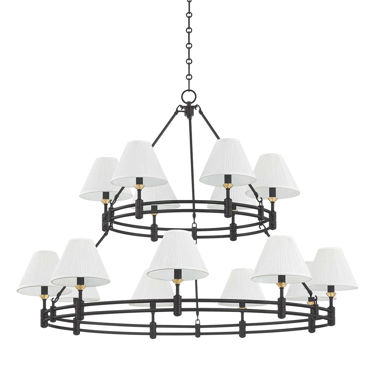 Howard Chandelier with AGED BRASS/DISTRESSED BRONZE Finish