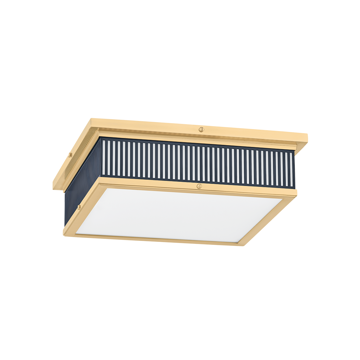 Ashdown Flush Mount with AGED BRASS/DISTRESSED BRONZE Finish
