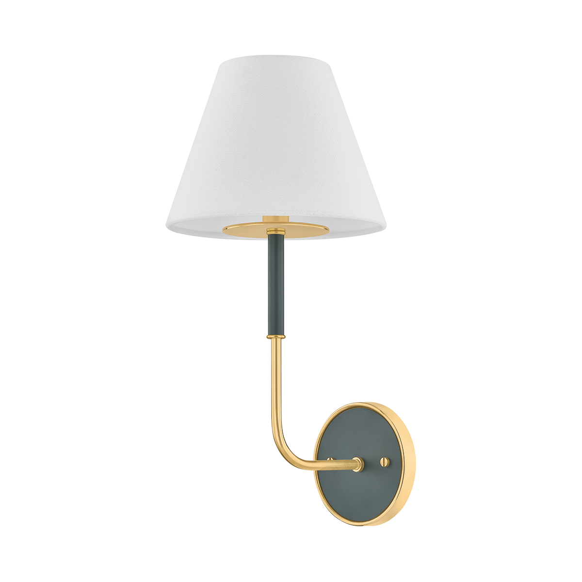 Wedgewood Wall Sconce with AGED BRASS/SOFT STUDIO GREEN Finish