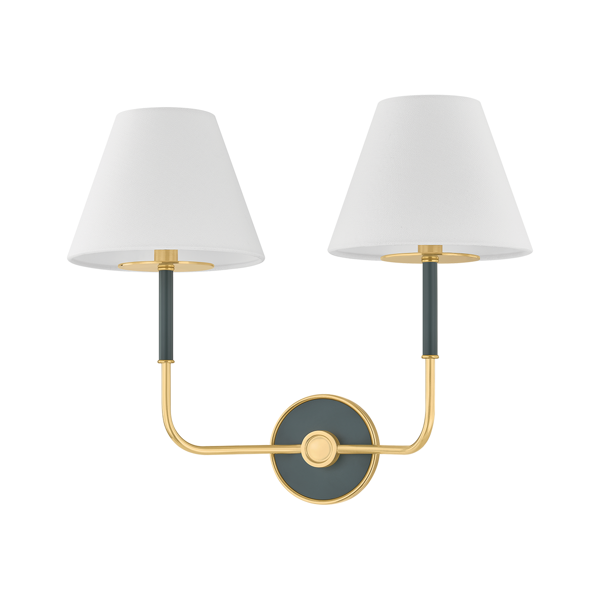 Wedgewood Wall Sconce with AGED BRASS/SOFT STUDIO GREEN Finish