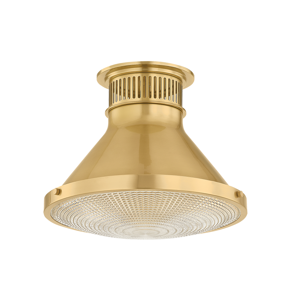 Highclere Flush Mount with AGED BRASS Finish