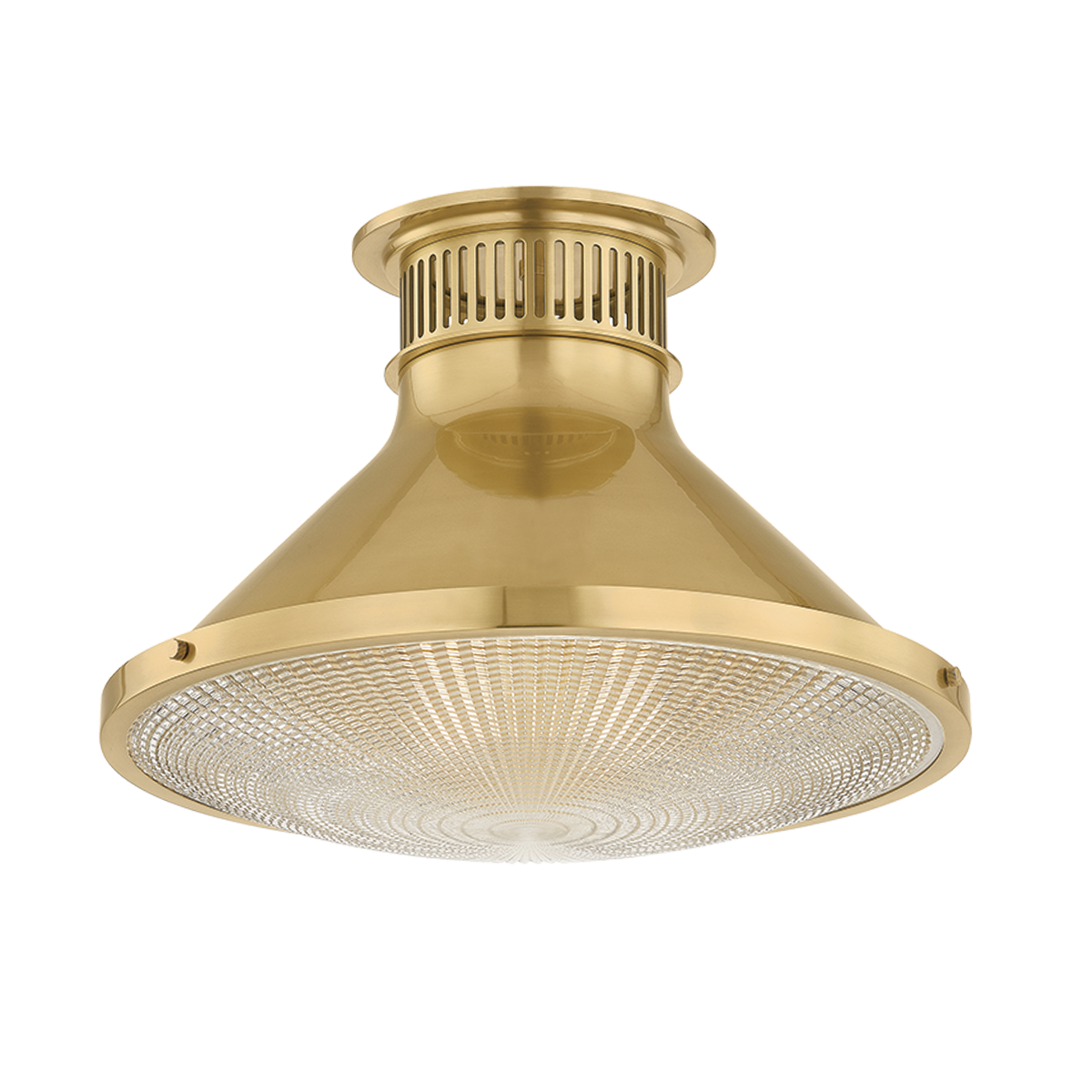 Highclere Flush Mount with AGED BRASS Finish
