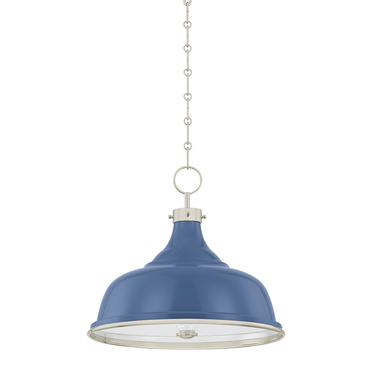 Painted No.1 Pendant with POLISHED NICKEL/SOFT FRENCH BLUE Finish