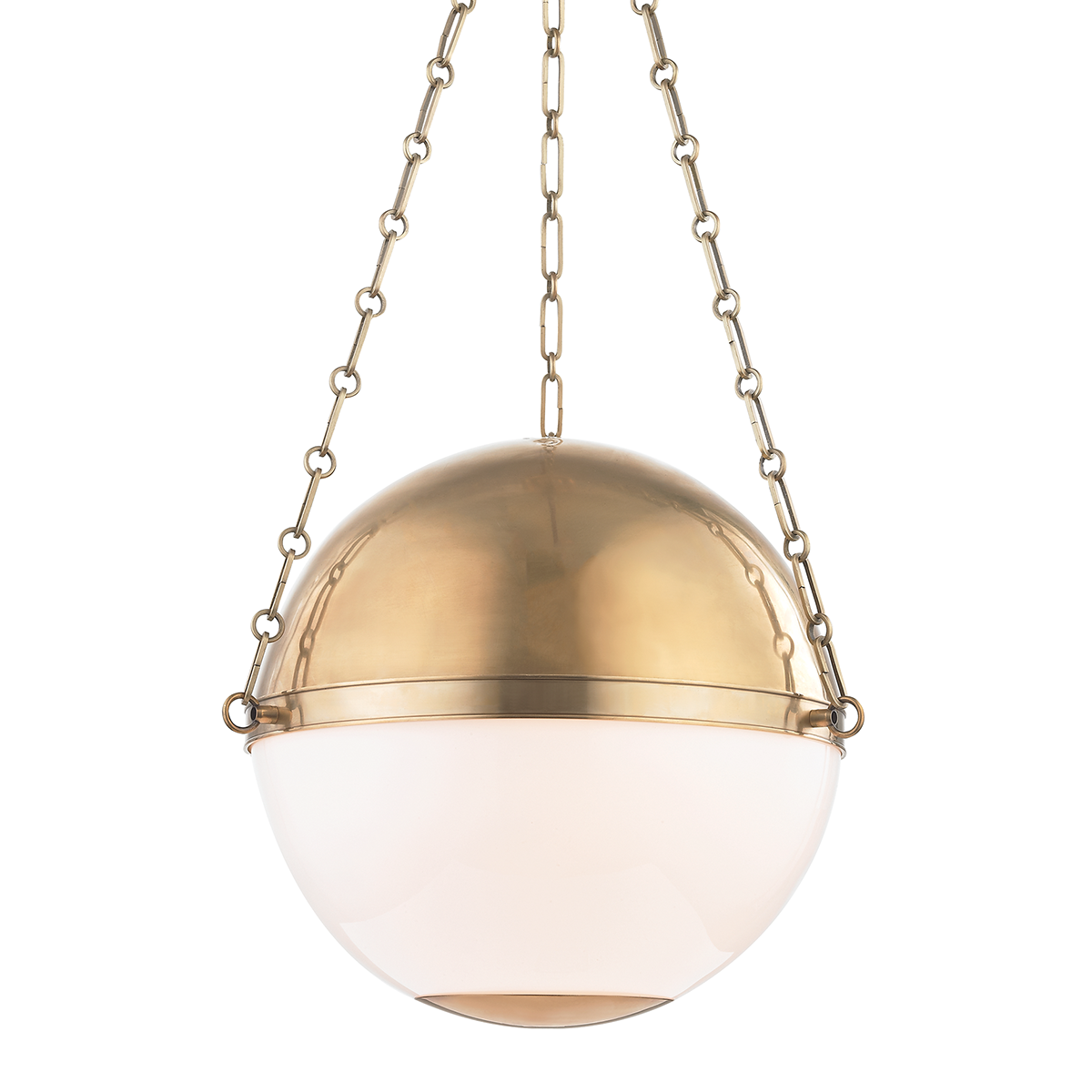 Sphere No.2 Pendant with Aged Brass Finish
