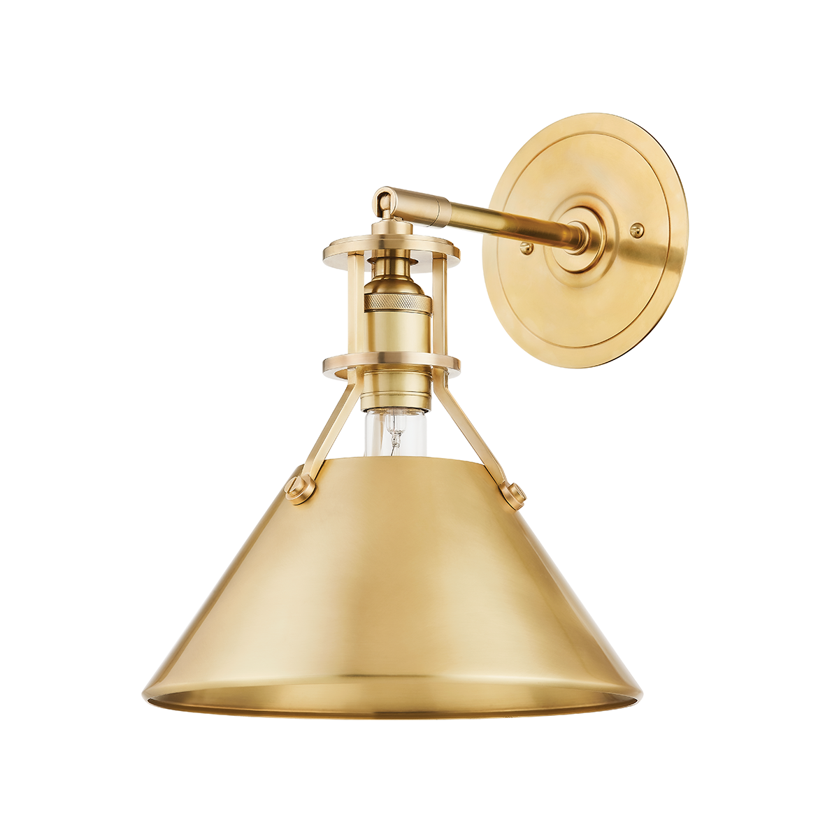 METAL NO. 2 Wall Sconce with Aged Brass Finish