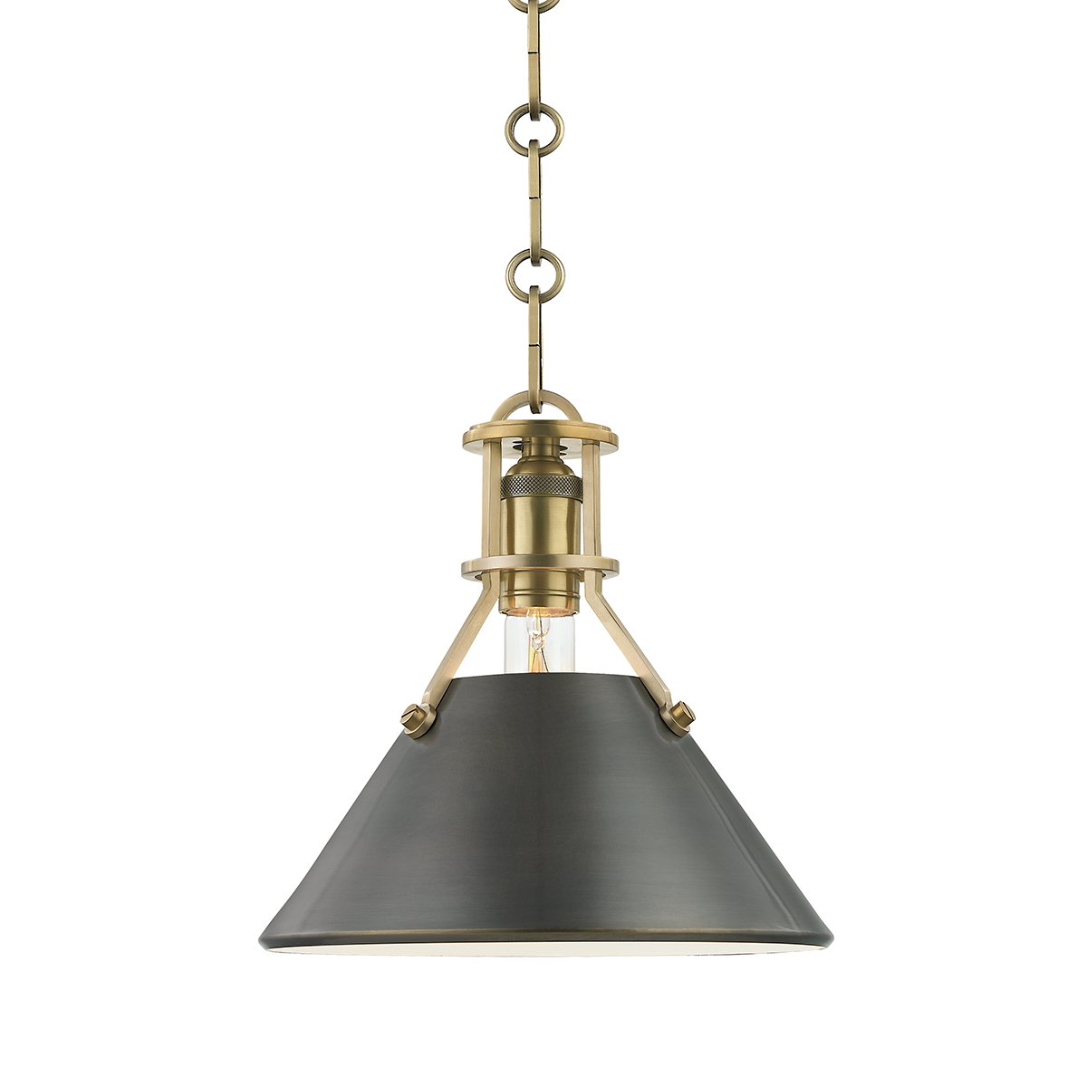 Metal No. 2 Pendant with Aged/antique Distressed Bronze Finish