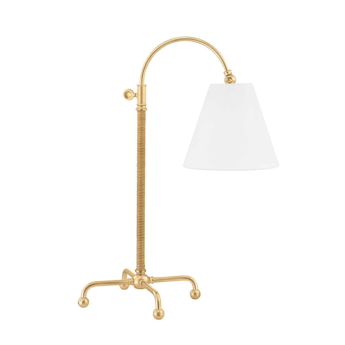 Curves No.1 Table Lamp with Aged Brass Finish
