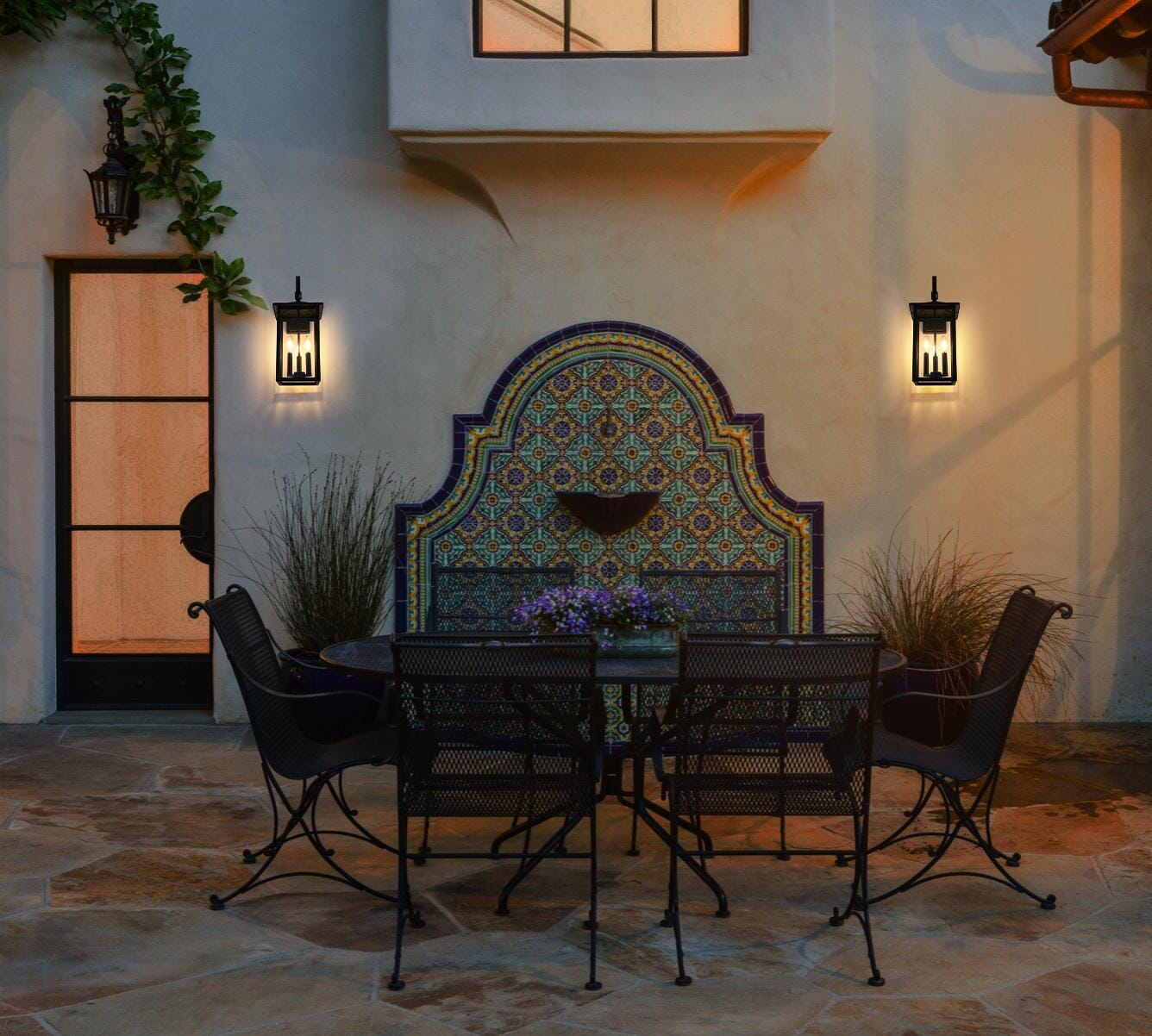 Carisle 9 Inch Outdoor Wall Sconce in Black