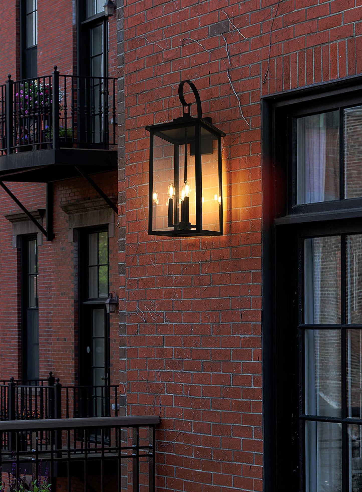 Carisle 12 inch Outdoor Wall sconce in Black