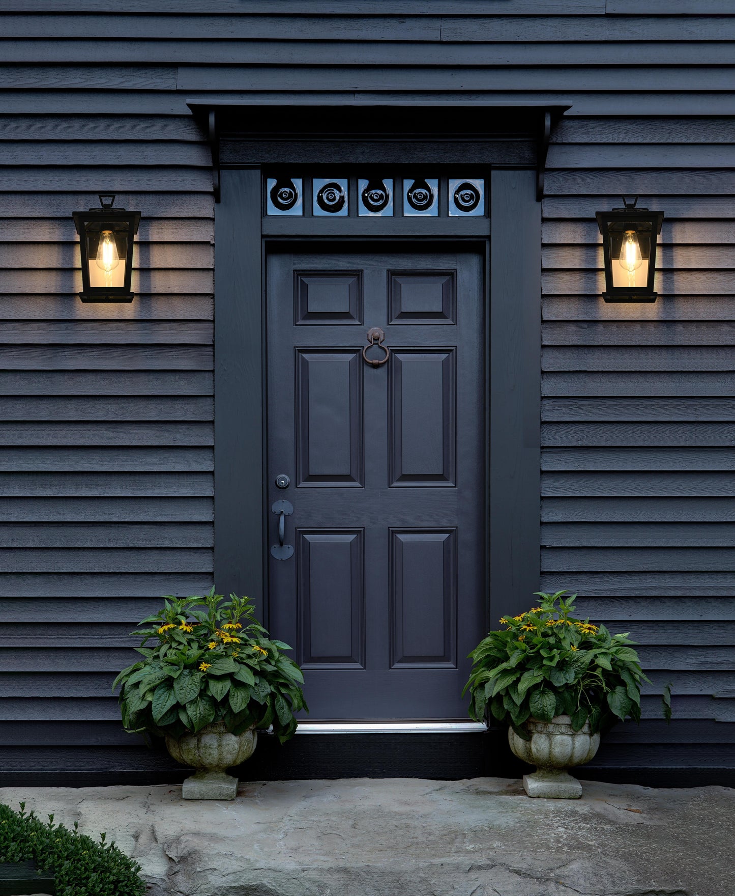 Cayman 7 Inch Outdoor Wall Sconce in Black