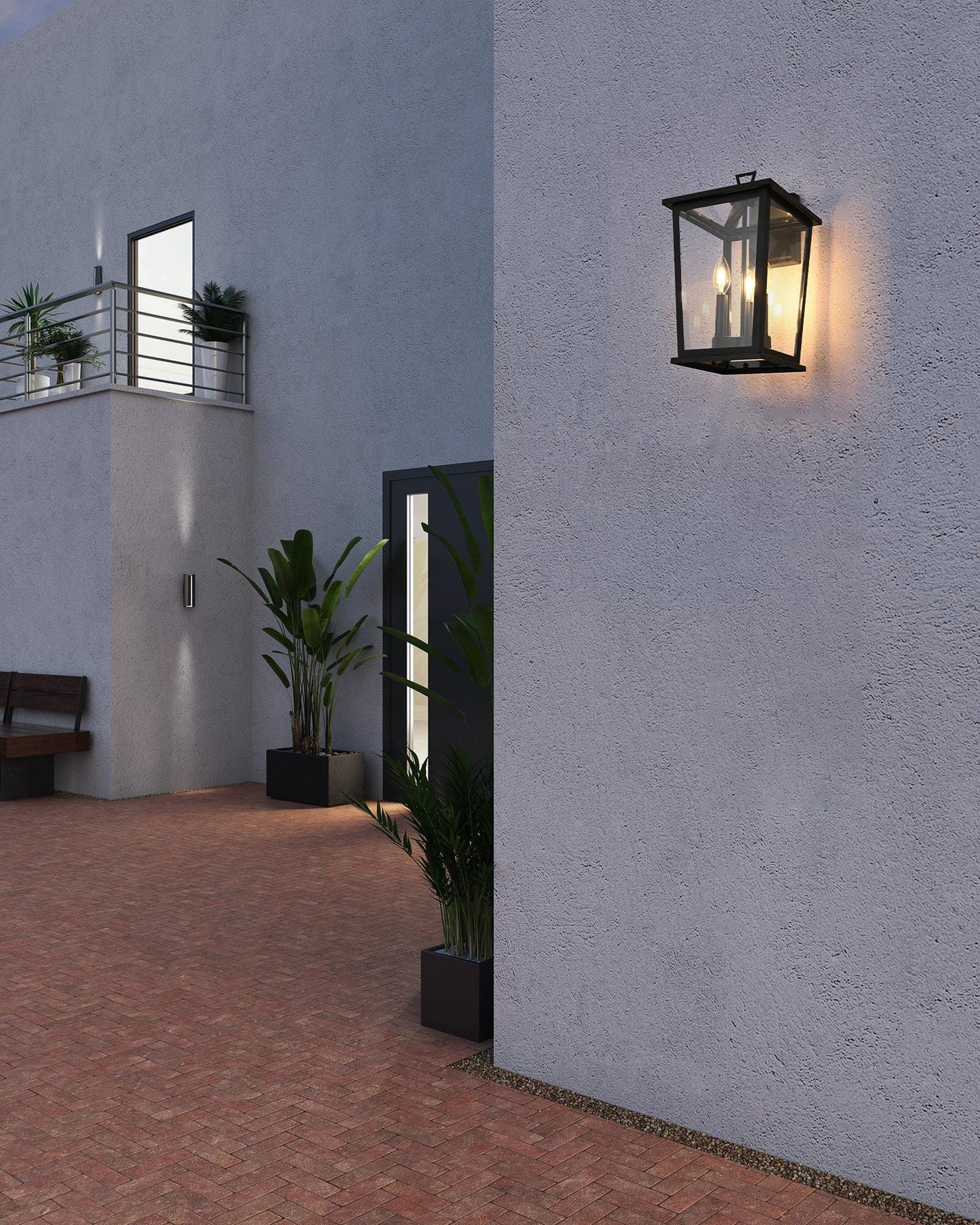 Cayman 9.5 Inch Outdoor Wall Sconce in Black