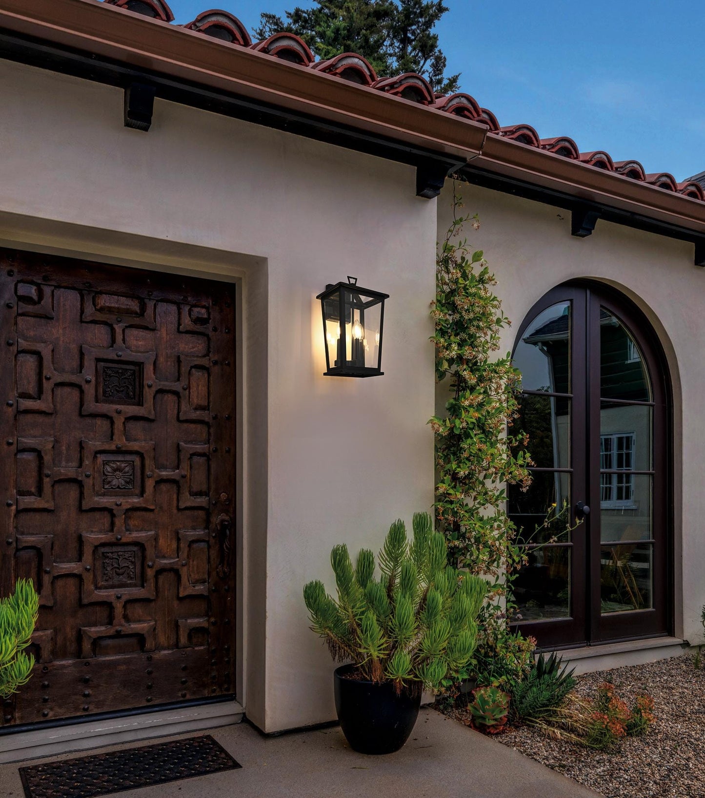 Berks 9.45 Inch Outdoor Wall Sconce in Black