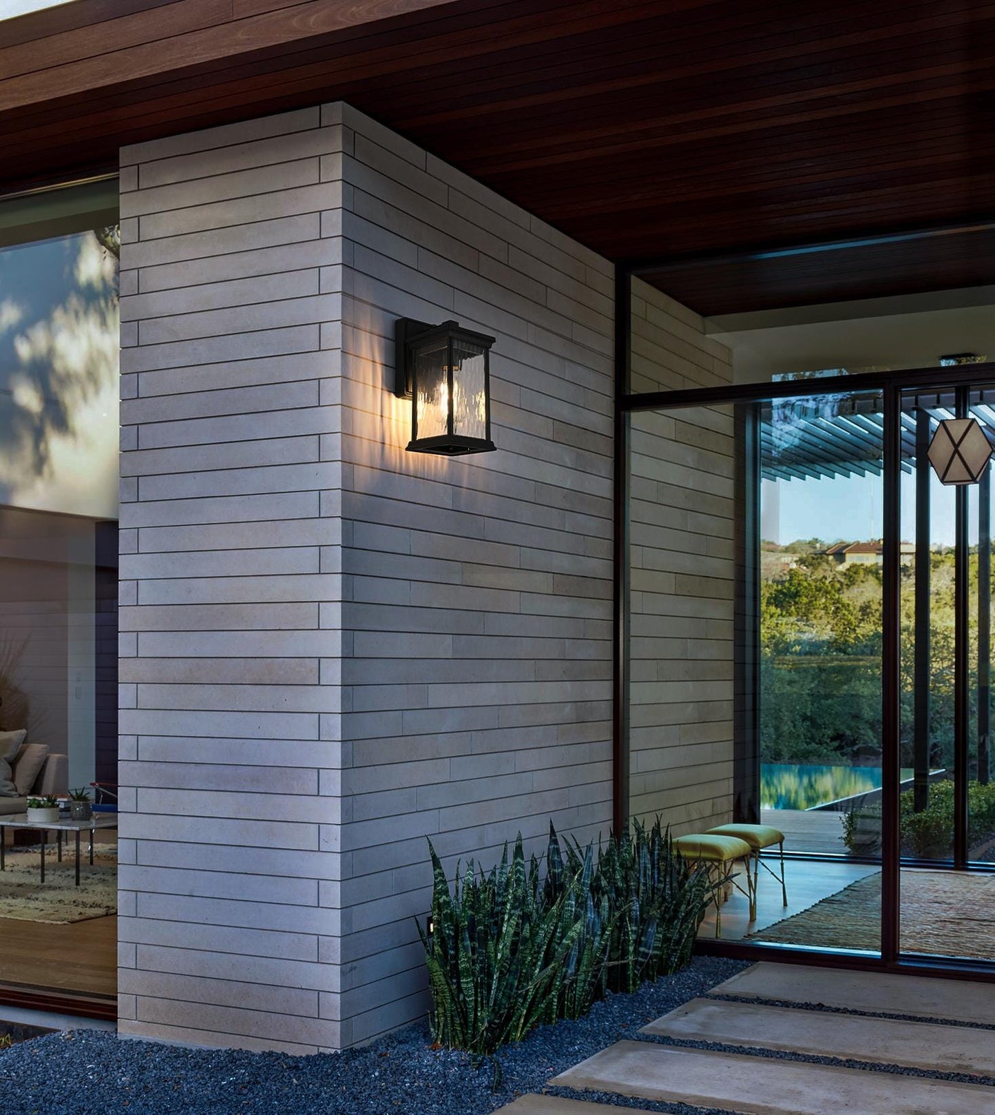 Mascher 5 Inch Outdoor Wall Sconce in Black