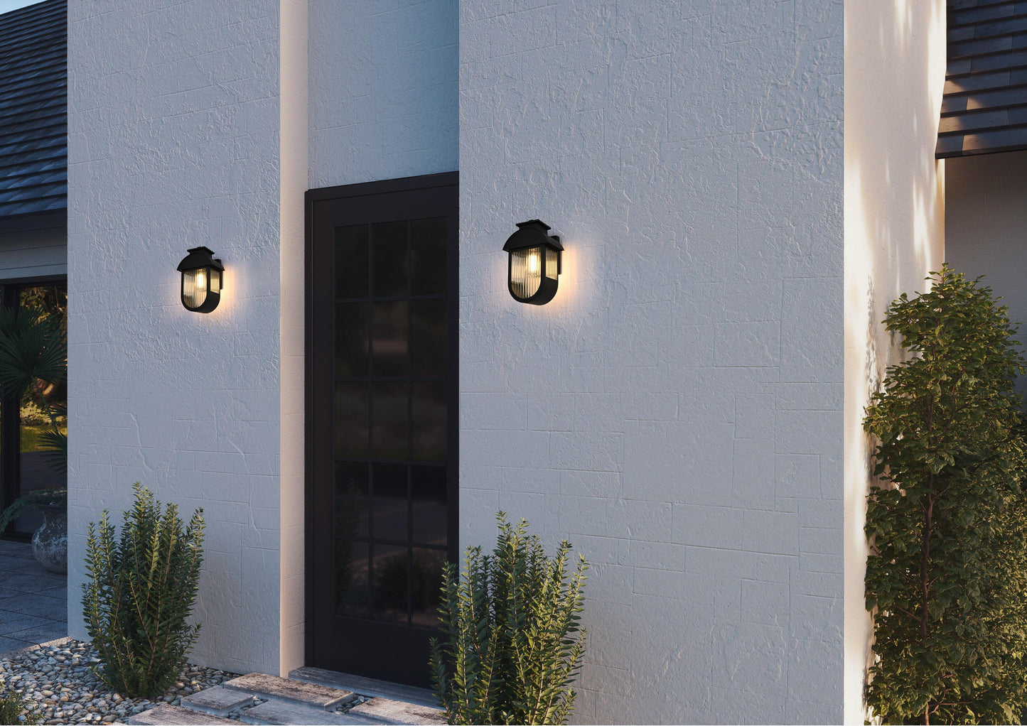 Albert 8 Inch Outdoor Wall Sconce in Black