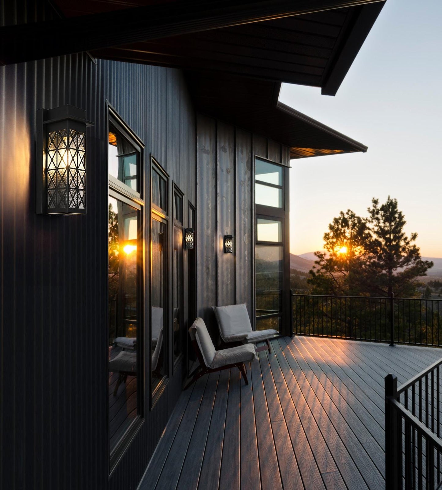 Wildey 13 Inch Outdoor Wall Sconce in Black