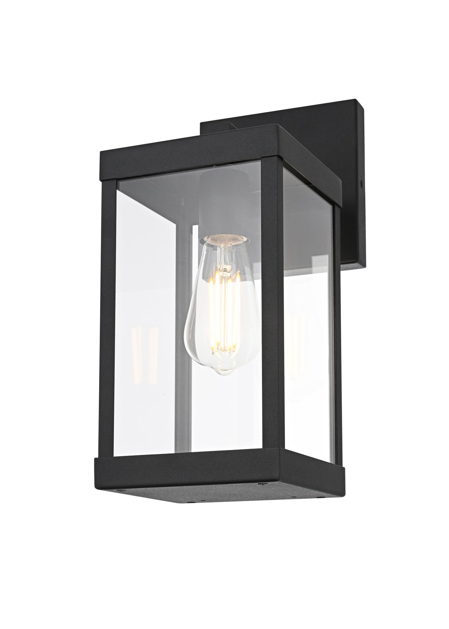 Peter 6 inch Outdoor Wall Sconce in Black