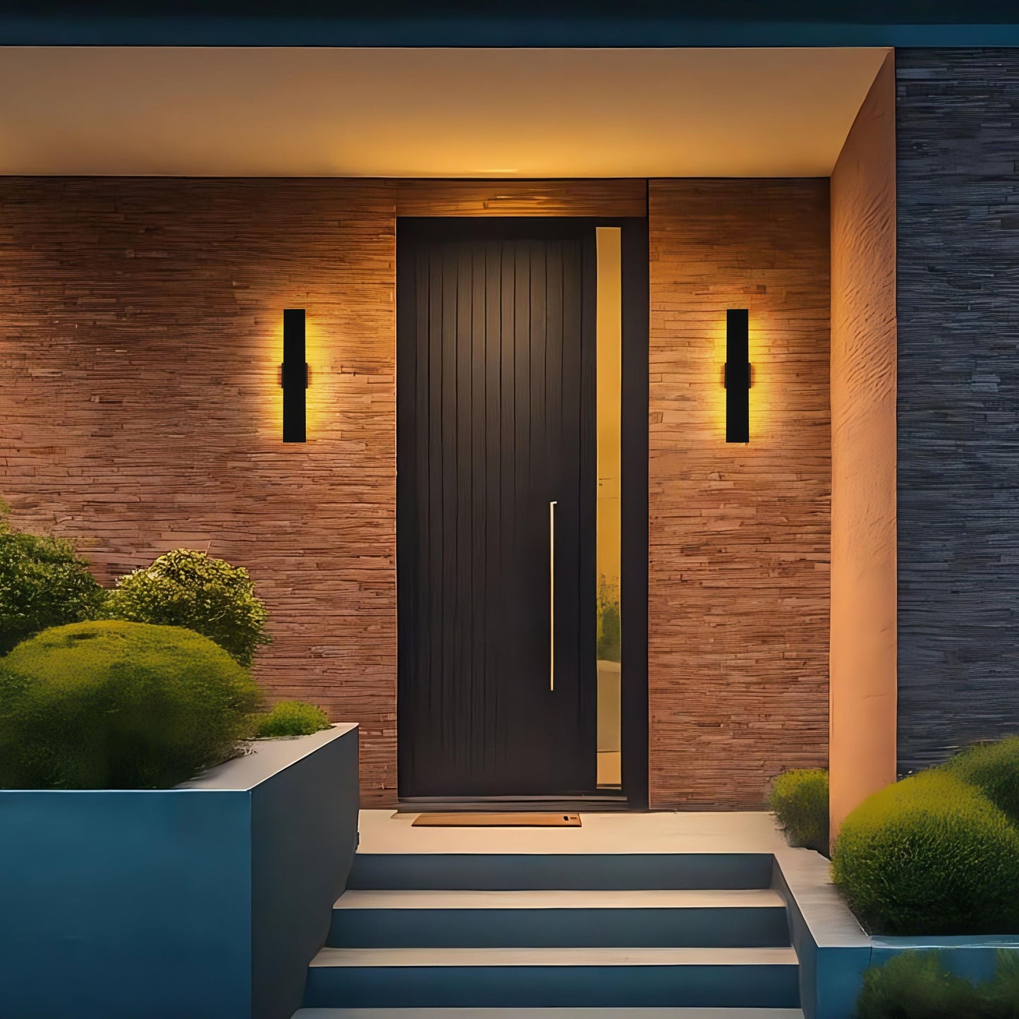 Waylen 4.5 x 24 inch Outdoor Wall Sconce in Black