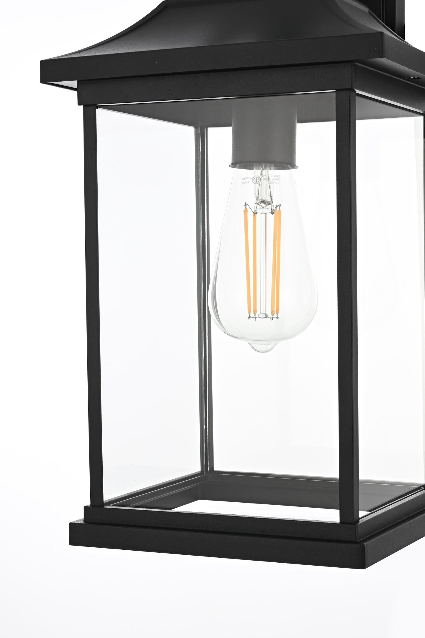 Saul 16 inch Outdoor Wall sconce in Black