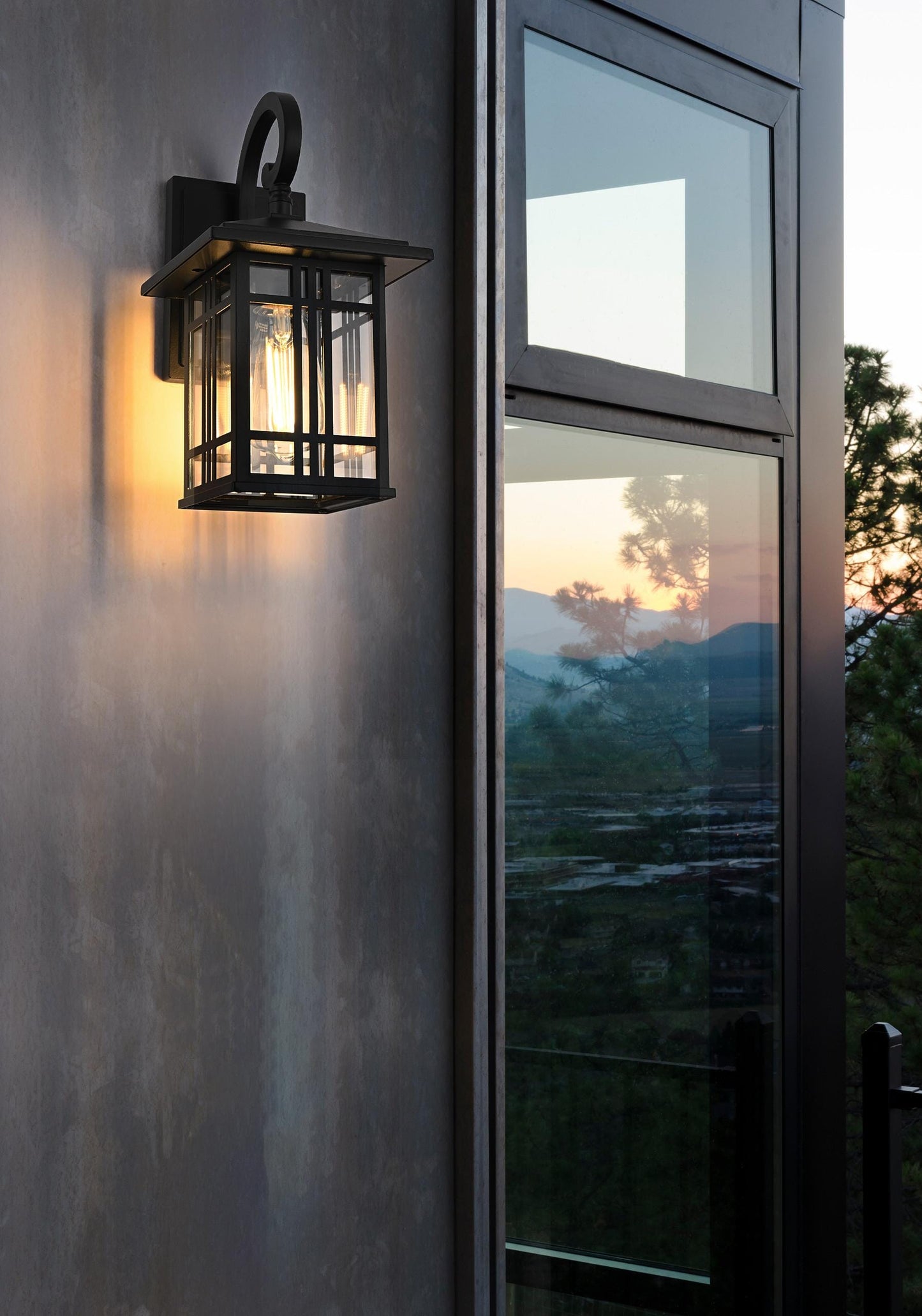 Harley 12 inch Outdoor Wall sconce in Black