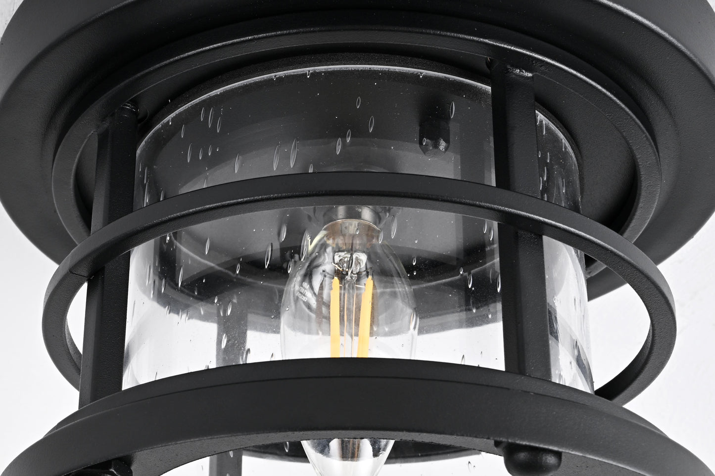 Carla 8 inch Outdoor Flush Mount in Black