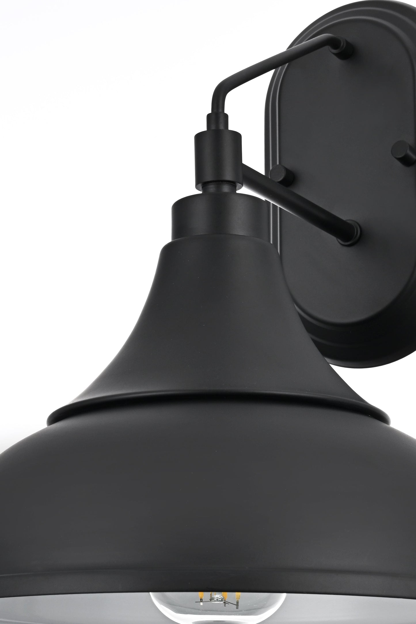 Elian 11 inch Outdoor Wall sconce in Black