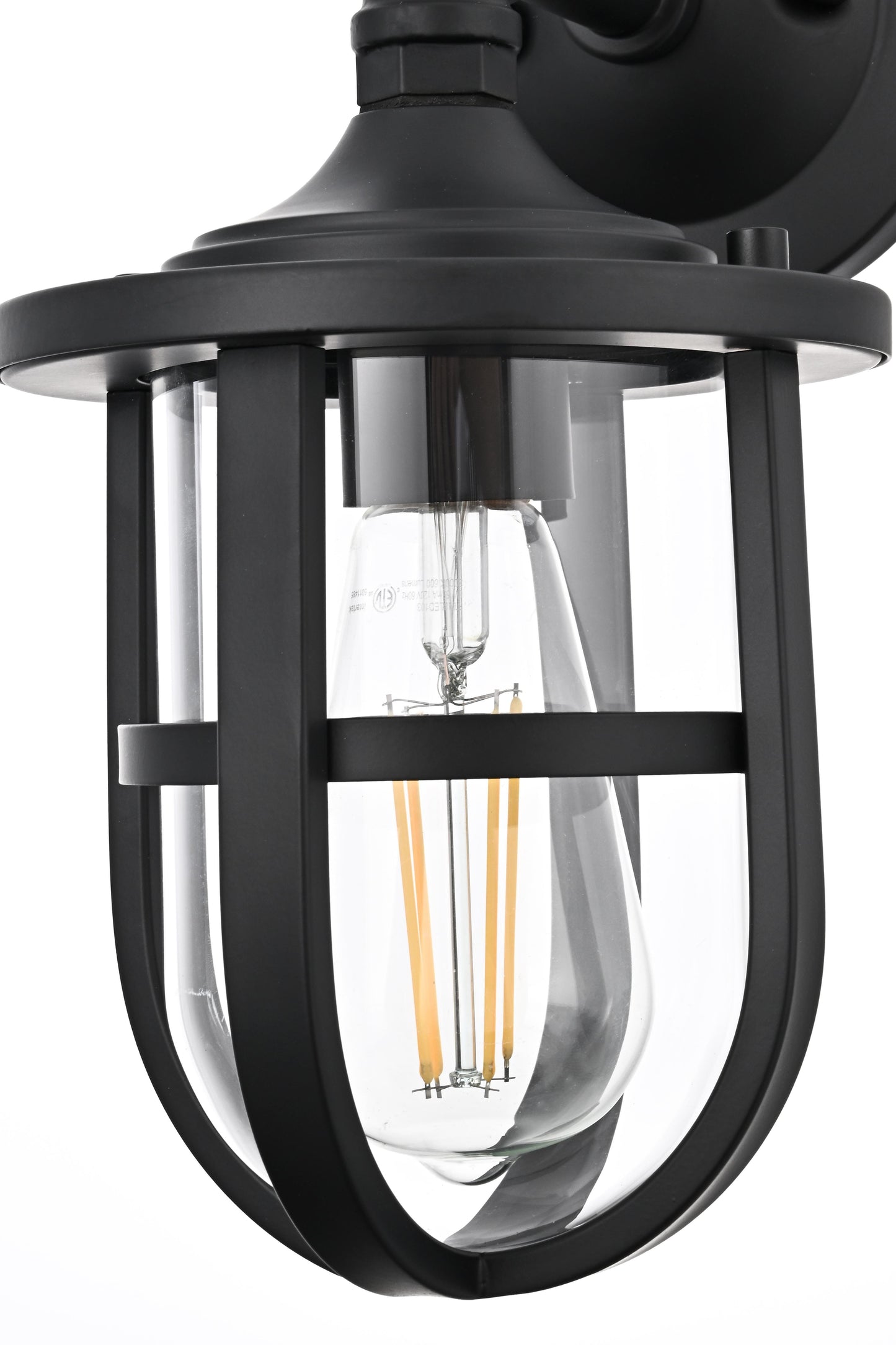 Hugo 6 inch Outdoor Wall sconce in Black