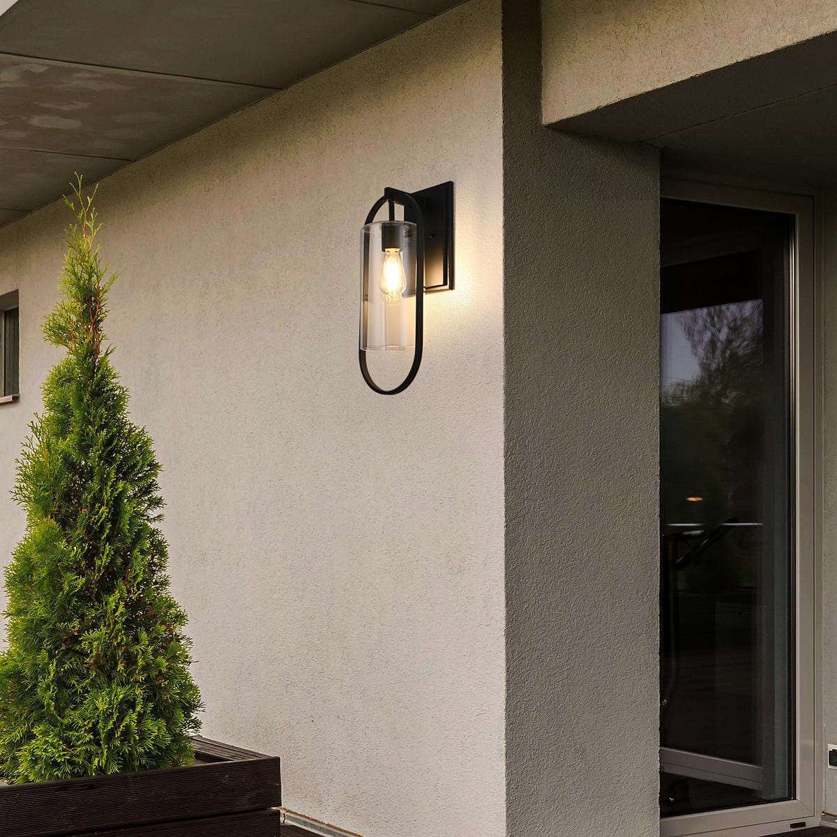 Jaxson 10 inch Outdoor Wall sconce in Black