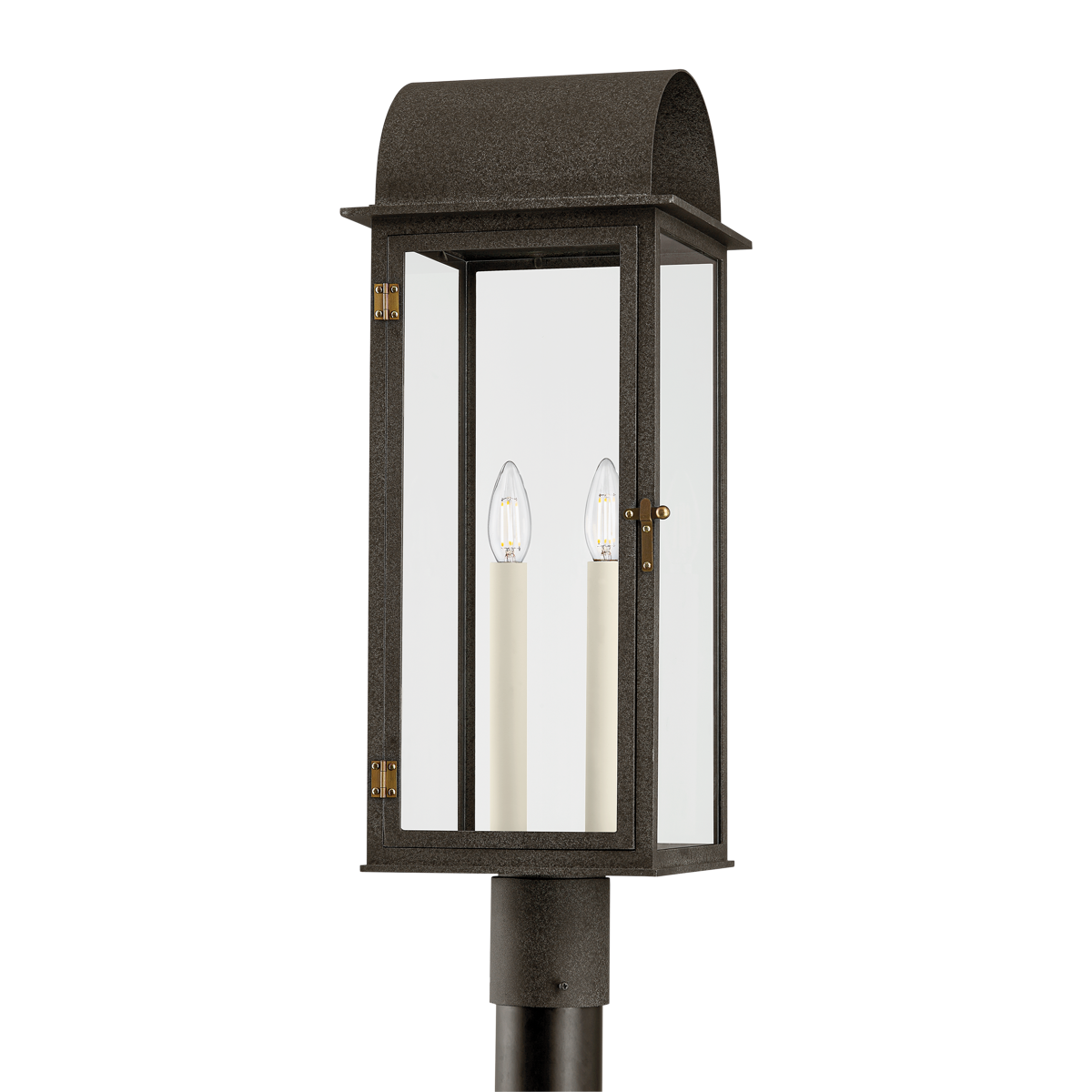 BOHEN Exterior Post with French Iron/Patina Brass Finish