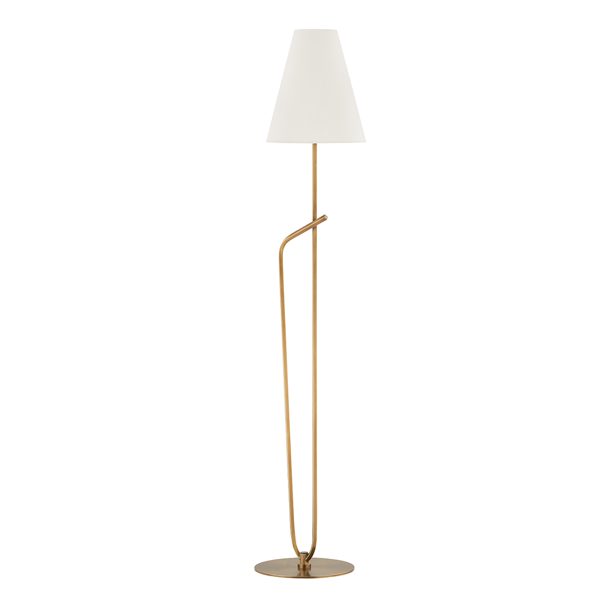 PEARCE Floor Lamp with PATINA BRASS Finish