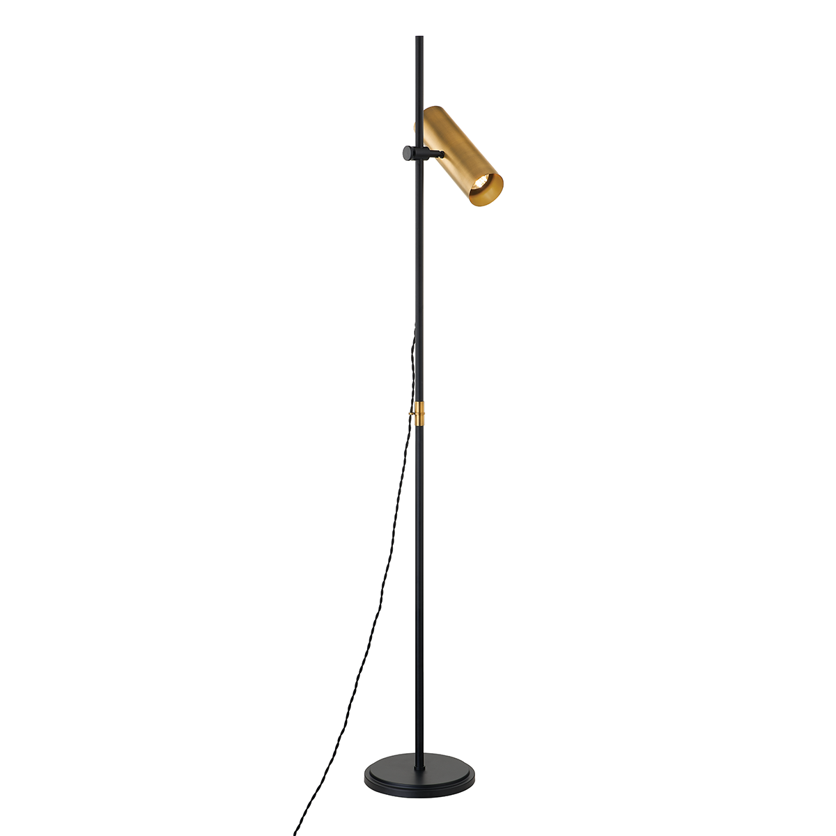 QUINN Floor Lamp with PATINA BRASS Finish