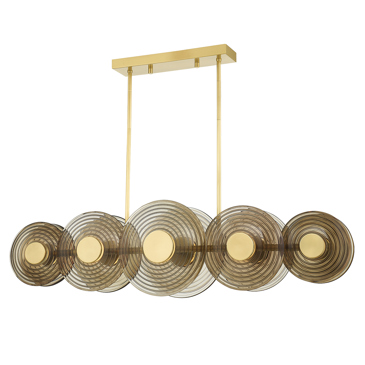 Griston Linear with Aged Brass Finish