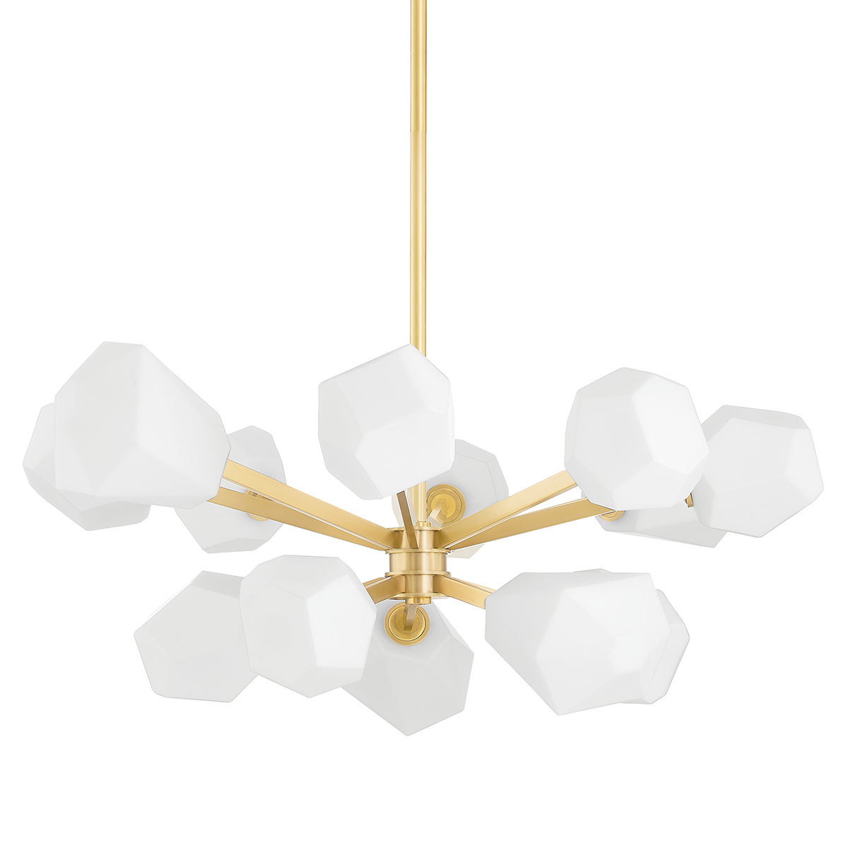 Tring Chandelier with Aged Brass Finish