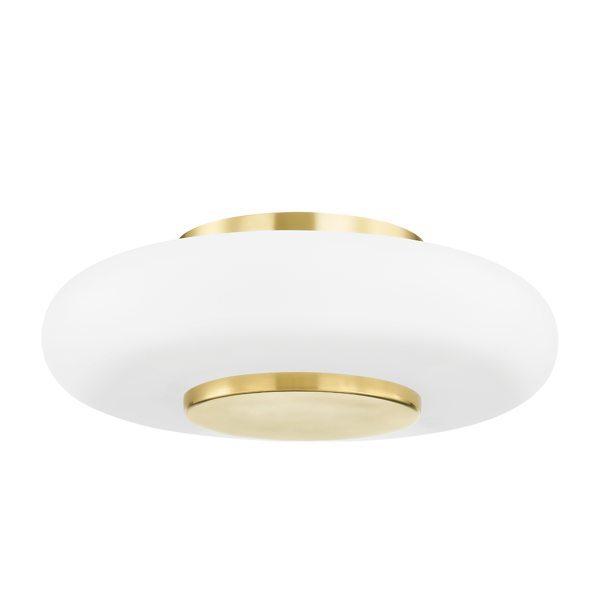 Blyford Flush Mount with Aged Brass Finish
